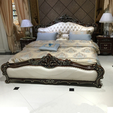 欧式真皮床实木雕刻新古典大户型卧室高档公主双人床奢华大床婚床