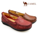 Camel/骆驼2016春季新款休闲舒适平底柔软皮鞋女鞋A161301123
