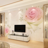 瓷砖背景墙 电视背景墙瓷砖 3D立体简约现代客厅 仿古砖 浪漫玫瑰