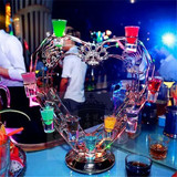 热卖酒吧充电LED发光杯架 创意铁艺心型定制子弹啤酒 烈酒口杯架