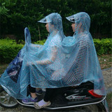 雨衣双人电动车自行车电瓶车母子情侣透明时尚韩国加大雨披大帽