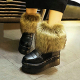 女士女鞋子冬季新款短靴雪地靴厚底松糕底中筒靴女靴子平底棉鞋潮