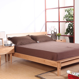 纯实木床白橡木简约现代高箱床大双人床时尚经济婚床日式家具大床