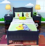 松木床实木床双人床单人床1.8米大床松木床儿童床子母床可带拖床