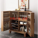 定制家具定做橡木酒柜隔断欧式酒餐边柜双面韩式现代简约实木免漆