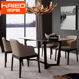 凯伊德 现代简约餐桌椅组合4人6人 小户型家用长方形实木餐桌饭桌