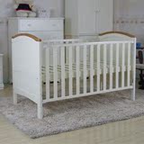包邮特价出口欧美 实木白色烤漆婴儿床宝宝床儿童床少年床 送床垫