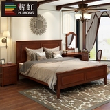 美式床实木双人床美式家具1.8米美式实木床美式乡村床1.5进口桦木