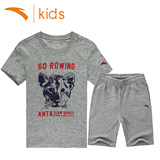 安踏童装 男童运动服套装2016新款夏季 大童儿童短袖T恤运动短裤