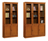 新款特价简约现代实木橡木两门三门大容量储物书柜书架包邮书橱