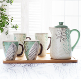 水具套装 耐热陶瓷冷水壶 家用创意茶壶果汁壶 欧式花茶水杯套装