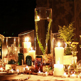 欧式 高透明玻璃烛台套装 高档超薄大烛台婚庆样板房装饰家居浪漫