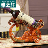 美式乡村红酒架大象头创意摆件酒托欧式复古酒柜酒吧装饰田园餐桌