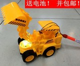 中秋节儿童玩具灯笼万向手提工程车挖土机发光发声自由旋转车新款