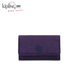 Kipling凯浦林新款女包长款手拿钱包K13107深紫色