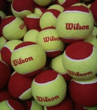Wilson红色儿童网球青少年软式降压过渡训练网球比赛网球30个包邮