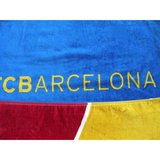 外贸出口原单西班牙巴塞罗那足球俱乐部纯棉浴巾巴萨球迷球队用品