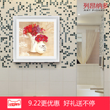 中式装饰画花卉瓶现代简约客厅餐厅卧室有框挂壁画卫生间浴室防水