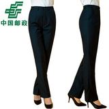 中国邮政银行工作服 女裤子职业正装墨绿色新款储蓄银行女西装裤