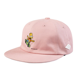 韩国正品潮牌代购The Simpsons辛普森Bart cap粉刺绣Sk8棒球帽子
