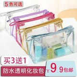 透明化妆包收纳包 小方包专业手包式防水便携韩国迷你小号女包包
