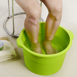 加高加厚按摩底塑料洗脚盆 泡脚盆泡脚桶足浴桶