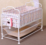婴儿电动摇篮，绿环保手工竹摇篮床，婴儿床不锈钢支架
