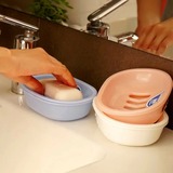 欧式双层沥水肥皂盒卫生间浴室创意圆形放洗脸洗衣手工精油香皂架