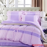 精品韩式花边床上用品四件套秋冬磨毛简约床单被套4三件套1.5米1.