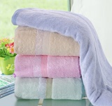 竹纤维毛巾被  100%竹纤维素色毛巾被  盖毯  1.8*2.0成人毯
