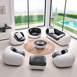 七匠 创意沙发单人沙发组合现代个性 现代休闲艺术小沙发真皮沙发