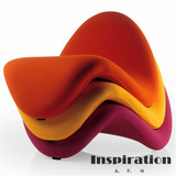A.F.N两张价格新款设计师创意沙发椅懒人沙发躺椅舌头布艺接待椅