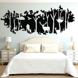 自粘客厅卧室床头装饰欧式森林小鹿剪影定制大型墙贴纸贴画墙壁纸