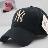 香港代购NY棒球鸭舌帽子正品春夏季男女嘻哈街舞MLB洋基队遮阳帽