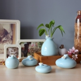 田园家居办公室饰品摆件创意迷你水培花瓶日式陶瓷茶道小花器