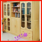 广州实木松木家具广东木质书架单个书柜 住宅 实木书房 组合 柜类