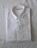 英国代购 BURBERRY 男士白色本色格子长袖衬衫