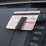 日本YAC多功能票据夹车载名片夹遮阳板卡片夹一对装汽车用品超市