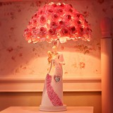 新婚庆台灯简约卧室创意欧式结婚礼物红色时尚实用高档婚房床头灯