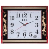 三五牌中式精工方形个性时钟挂钟客厅卧室钟表创意客厅台钟石英钟