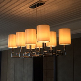 简约现代LED餐厅水晶吊灯新中式长方形个性简欧客厅台吧吊灯具饰