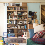 纯实木书架超大容量书柜书橱储物柜橡木书架组合书房家具可定制