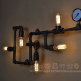 LOFT创意爱迪生复古工业艺术水管造型墙壁灯酒吧台灯服装饰壁灯具