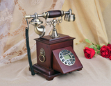 中式仿古电话机 别墅复古摆件 开门红实木座机 电影拍摄道具 包邮