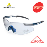 代尔塔护目镜运动骑行眼镜透明防护眼镜防雾防冲击防刮擦