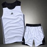 阿迪达斯篮球服套装男学生运动大码背心比赛训练球衣队服定制印号
