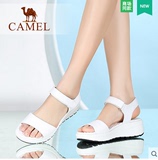Camel/骆驼女鞋 时尚休闲 正品头层纳帕牛皮魔术贴凉鞋A62504634