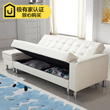 简易小户型单人双人沙发床1.8两用多功能PU皮布艺可折叠储物沙发