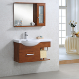 惠达卫浴浴室柜套餐镜柜棕色简约现代洗手台洗脸盆梳妆洗漱台盆柜