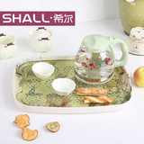 SHALL/希尔双层沥水篮架托盘欧式厨房创意茶盘水果盘子饺子盘高档